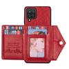 (Red) Zipper Pocket Case for Samsung Galaxy A12 5g Wallet Case Magnetic Buckle Card Holder Pu Leather Protective Cover