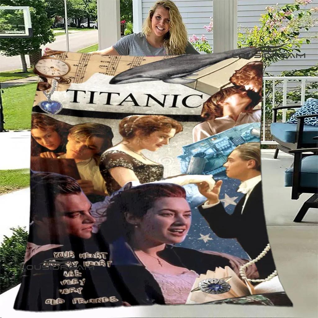 Titanic Leonardo DiCaprio printed blankets Warm blankets soft and comfortable home travel blanket picnic blanket birthday gift