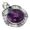 Sage Amethyst, Topaz Gemstone 925 Sterling Silver Jewelry Pendant 2.29" SU-2431