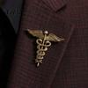Sweater Brooch Pin Angel Wing Entwined Snake Brooch, Vintage Alloy Lapel Collar Pin, Metal Badge Men Women Jewelry Accessories for Suit Dress