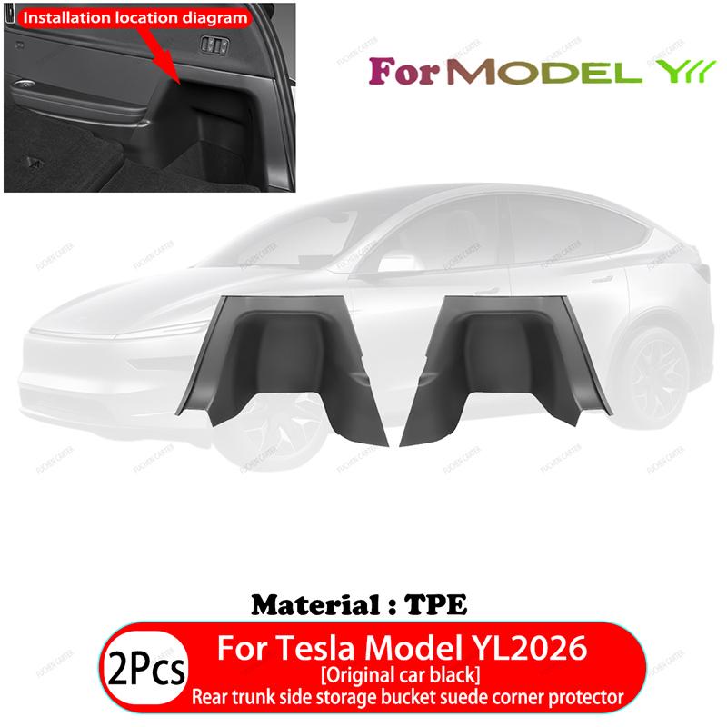 2 4 8 Pcs For Tesla New Model YL 2026 TPE Front Rear Door Sill Protector Threshold Strip Anti-kick Guard Panel Car Accessories