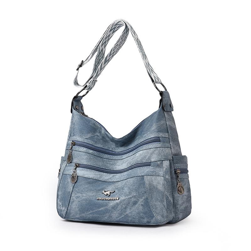 

Простая текстура мягкая кожа женская сумка многофункциональная сумка через плечо сумка-мессенджер Кенгуру женская вместительная многослойная сумочка синий