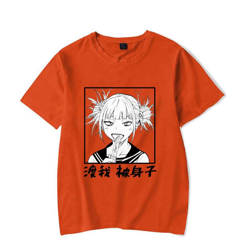 

New Fashion Himiko Toga Printed T-shirts Women Y2k Summer Casual Short Sleeve T-shirts Round Neck Tops Anime Shirt 4XL