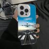 Cool aircraft runway take-off Phone case iPhone 15 Pro Max 11 12 13 16 14 Plus Silicone Shockproof Case Lens protector shell