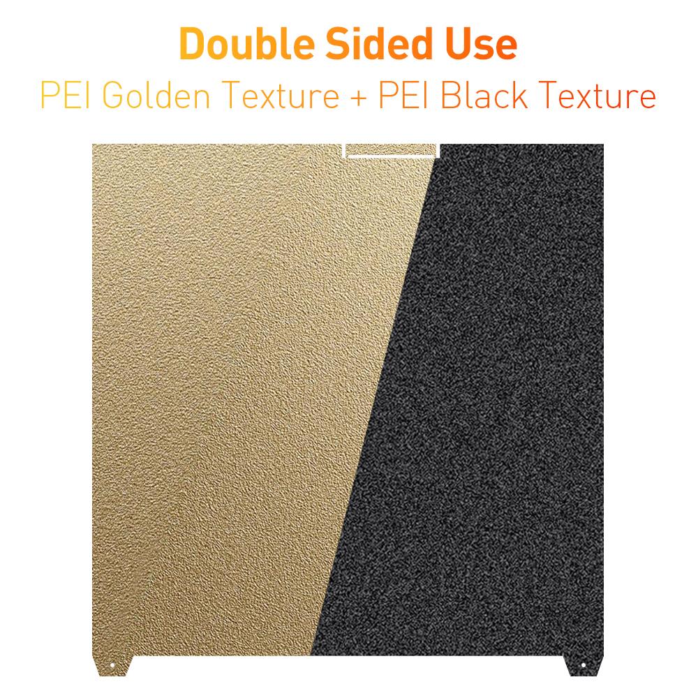 Black PEI Frosted Build Plate 370x370mm High Strength & Wear Resistance Easy Mode Steel Sheet for K2 For Creality K2 Plus