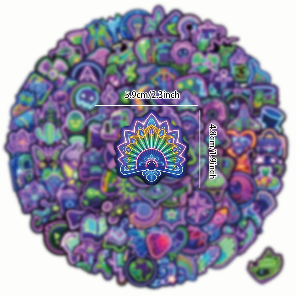 10/50/100/200pcs Funny Cute Cartoon Neon Graffiti Stickers Decals Toys Waterproof DIY Laptop Suitcase Diary Cool Sticker