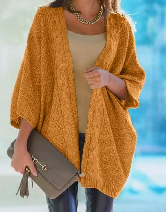 Women's Batwing Sleeve Cardigan Sweater 0393 - Cross-Border 2024 Collection