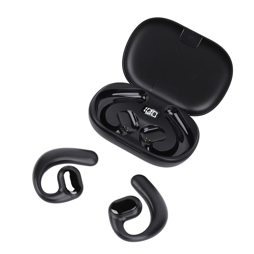 Wireless Earphones Headsets BT IPX7 Water Proof Bone Conduction Heavy Bass Headphones Earbuds for Phone Tablet Black