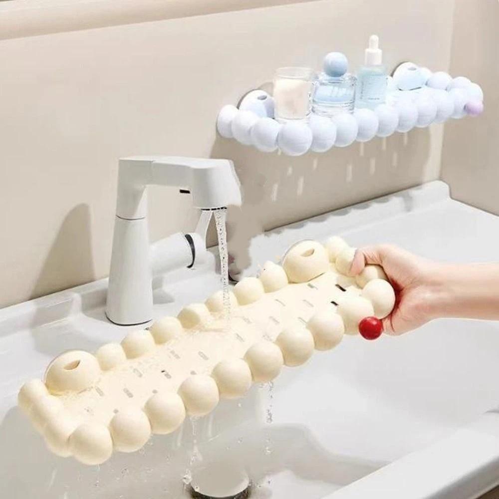 Punch Free Cloud Suction Cup Storage Rack Wall Mounted Wall Display Shelf Bathroom