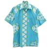MAMOHOWELL Short Sleeve Aloha Shirt Blue Pullover Men's Used