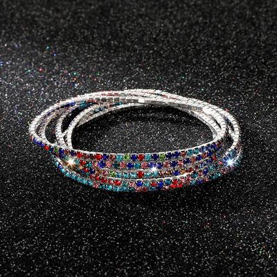 5Pcs/Lot Elastic Bracelets 2Mm Charming Gold Color Metal Bangle Bracelet Jewelry Diy Gift