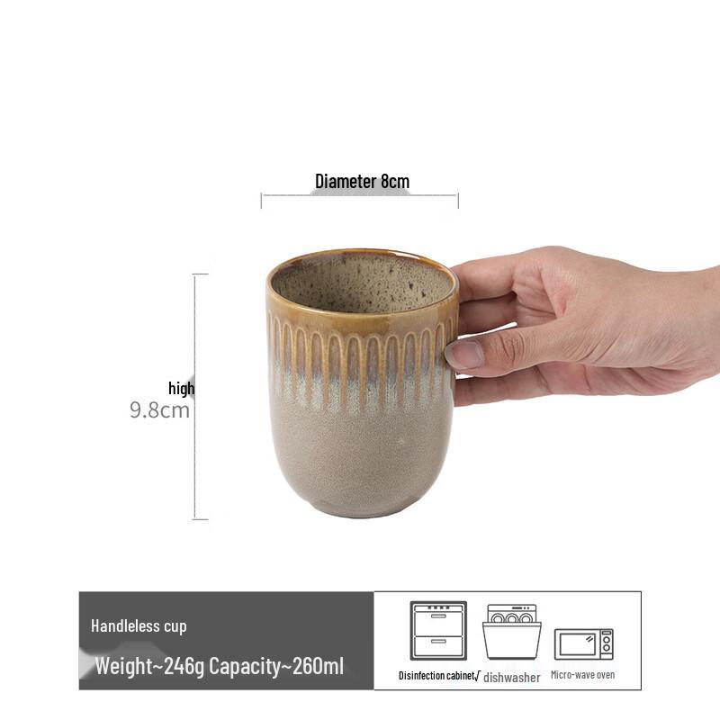 

OLOEY Retro Japanese Ceramic Handle Cup Set
