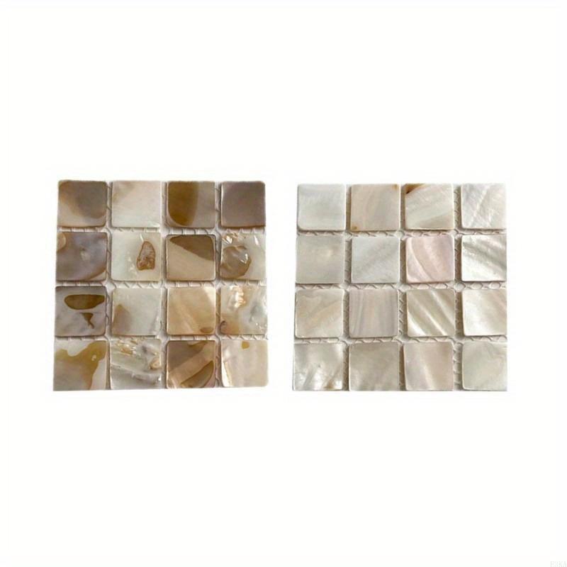 2pcs Handmade Drink Shell Square Coasters Heat Resistant Cup Mats Dining Table Accessories Home Decoration Placemat