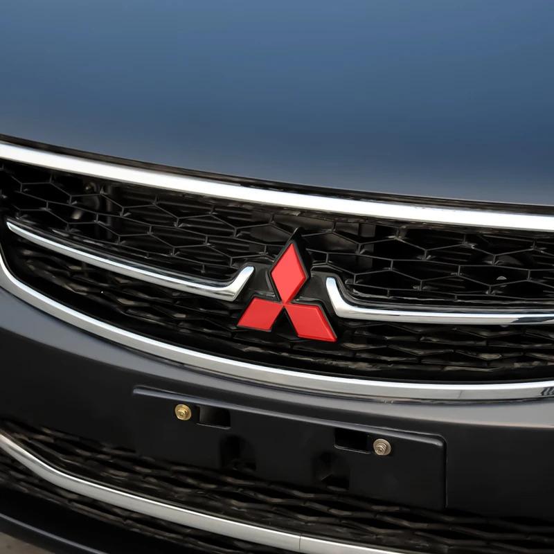 Autocollant Logo 3D ABS Calandre Avant Coffre Volant de Voiture Pour Mitsubishi Mitsubishi Ralliart XASX L200 Colt Outlander Pajero EX
