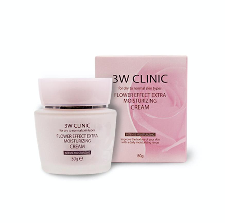 3w Clinic Extra feuchtigkeitsspendende Creme mit Blumeneffekt, 50 g (3 Optionen)