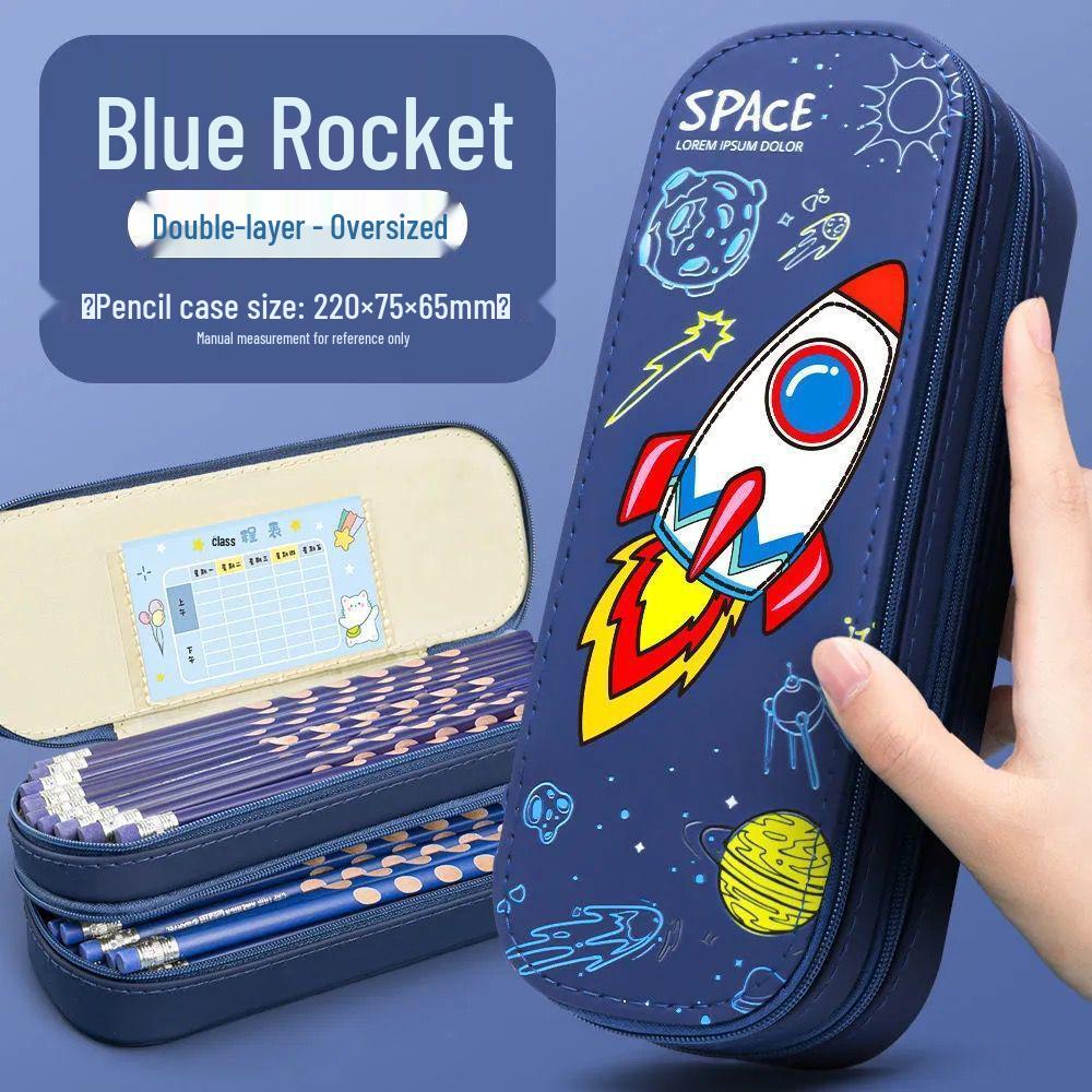 Double-Layer Cute Pencil Case for Primary Students