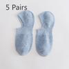 5 Pairs of Female Spring and Summer Thin Pure Color Cute Not To Drop with Shallow Mouth Invisible Socks