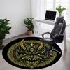 1pc Demon Mask Office Round Area Rug, Indoor Mat Suitable For Office, Under Office Chairs Bedroom Living Room Home Decor, Room Deco
