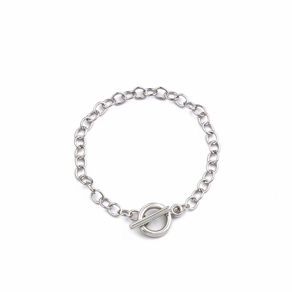 Fashion New Chunky Chain Necklace Women Simple Toggle Clasp Stainless Steel Chain Necklace For Women Jewelry Gift