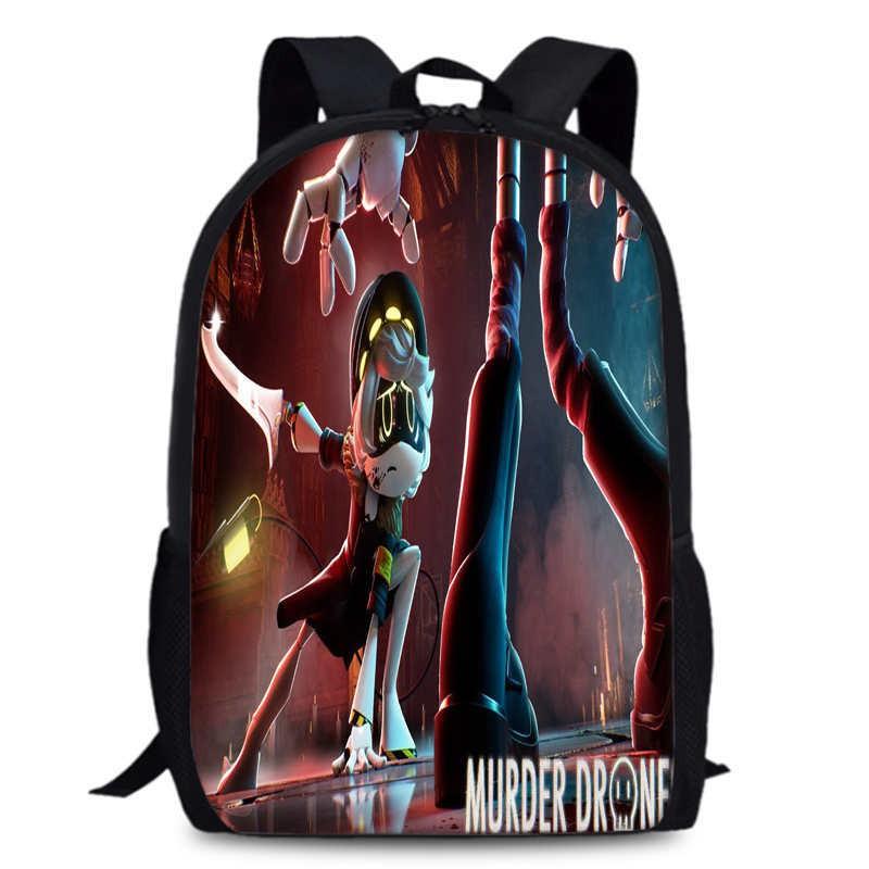 15 Inch Anime-Inspired Drone Themed Backpack Students - Large Capacity Oxford Fabric Unisex School Bag