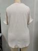 2026 Summer European & American Plus Size Women's V-neck Casual Brushed Solid Color T-shirt