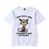 I Don’t Rise & Shine Graphic T Shirts Funny Cat Tshirt Black Tops Clothing Fashion Harajuku T-shirts WoBrand T-shirt