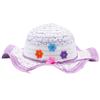 Handmade Sun Hat Flower Decoration Bucket Hat Sweet Beach Hat  Beach