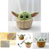 Adorável Brinquedo de Pelúcia Baby Yoda de Dupla Face Para Crianças Com Tecido de Cristal Macio