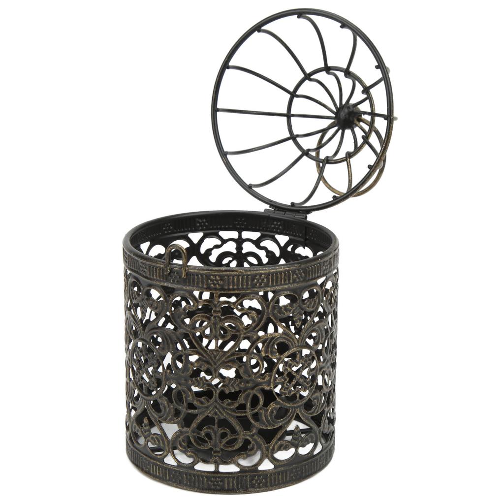 Iron Candle Holder European Retro Iron Rust   Elegant   Vintage Candle Holder for Outdoor Terrace Party