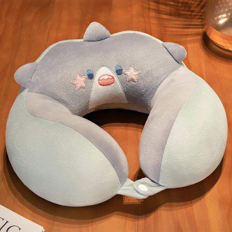 Cartoon Cute Double Hump U-shaped Pillow Cute Hakimi Travel Artifact Airplane Neck Pillow Support Neck Pillow