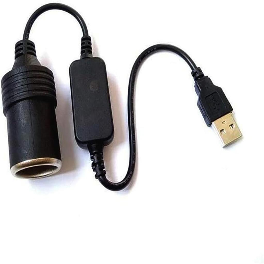 LUYING Cigarette Lighter Socket, USB Female Converter Adapter Cord, USB Cigarette Lighter Socket Converter,
