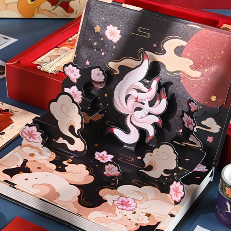 Scrapbooking Kit 3D Stereo Cute Animal Theme Paper Aesthetic Scrapbook Kit for Graduation Season