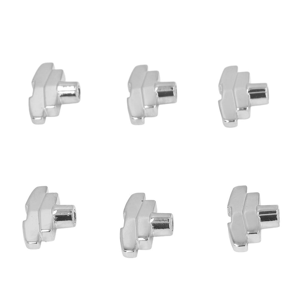 6Pcs Guitar Tuning Peg Buttons Zinc Alloy T Shaped Tuner Heads Replacement for Acoustic Electric