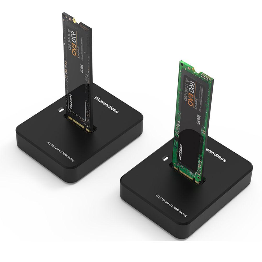 M.2 Hard Drives Enclosure NVME/SATA Dual Protocol Mobile Hard Disk Box 10Gbps High-speed USB3.1 SSD Solid-state Reader