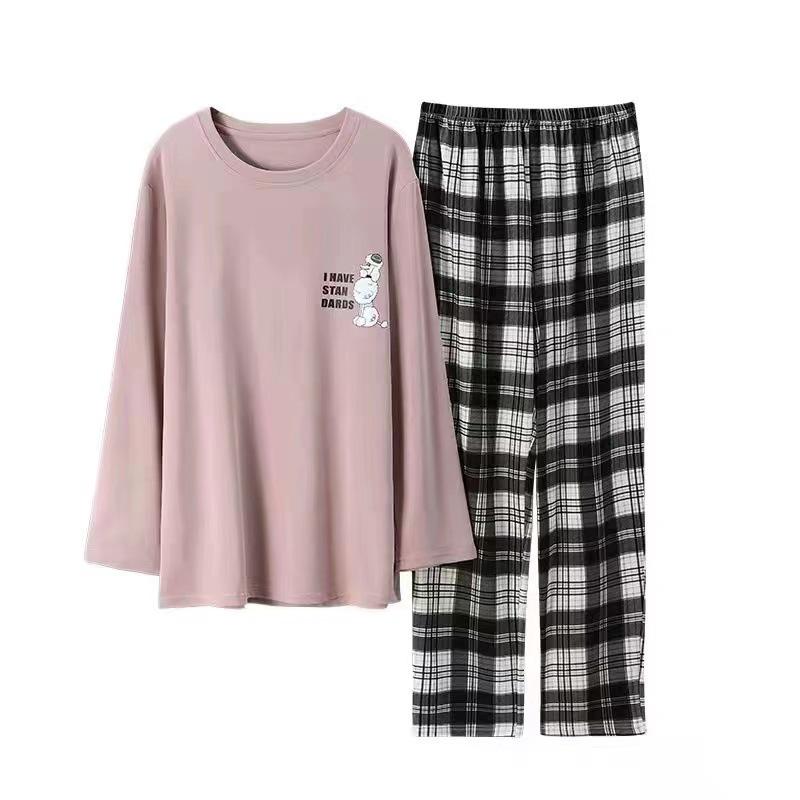 Spot Men's Long Sleeve Pajamas - Spring/Fall Home Wear, Youth/Middle-aged Thin Winter Set