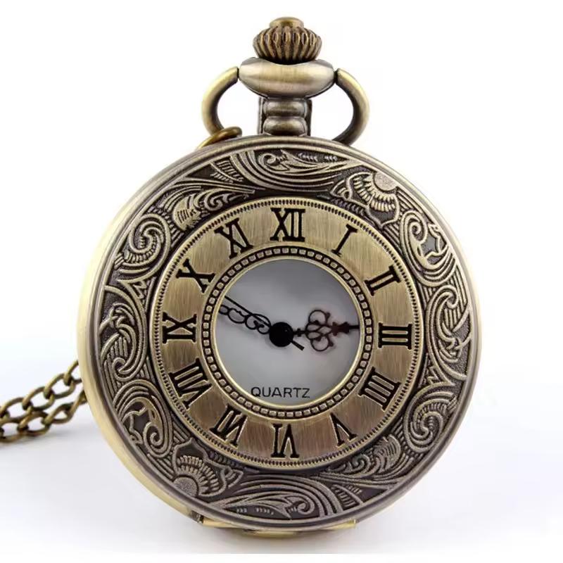 S Classic Antique Vintage Quartz Roman Vintage Pocket Watches