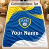 Flannel BlanketLeeds United Custom Name Text Personalized Soft Warm Throw Blanket Home Decor Gift