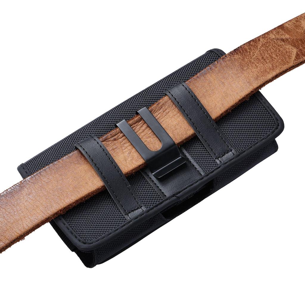 Leder-Hüfttasche mit zwei Fächern & Gürtelclip-Hülle