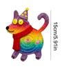 6Pcs Cartoon Puppy Drink Mats Knitted Patterns Cup Mats Cute Coaster Set