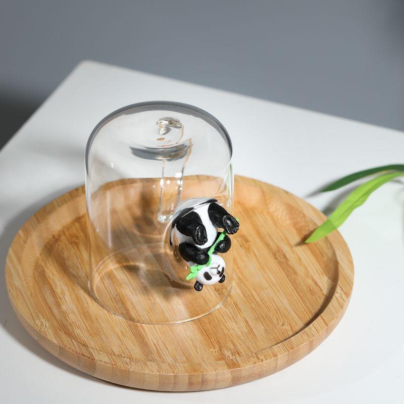 Cute 3D Panda Mug Heat Resistant Glass Couple Mugs Creative Cups Breakfast Milk Tea Water Cup Popular Students Campus Daily Use