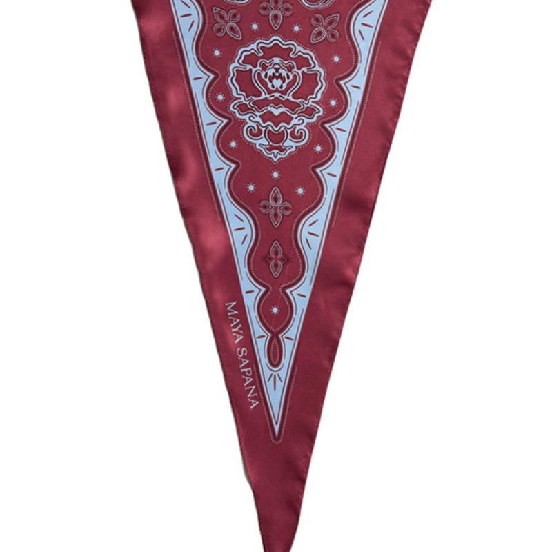MAYA SAPANA Printed Silk Rhombus Scarf - Lava Falls