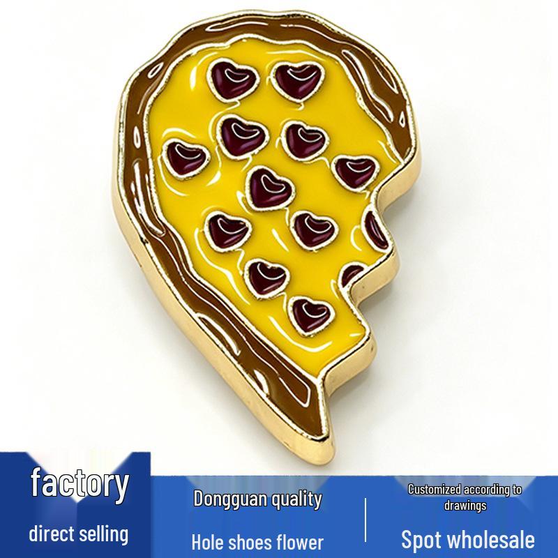 Versatile Cute Crocs Charms: Flower, Metal Heart, Mushroom Shoe Decorations