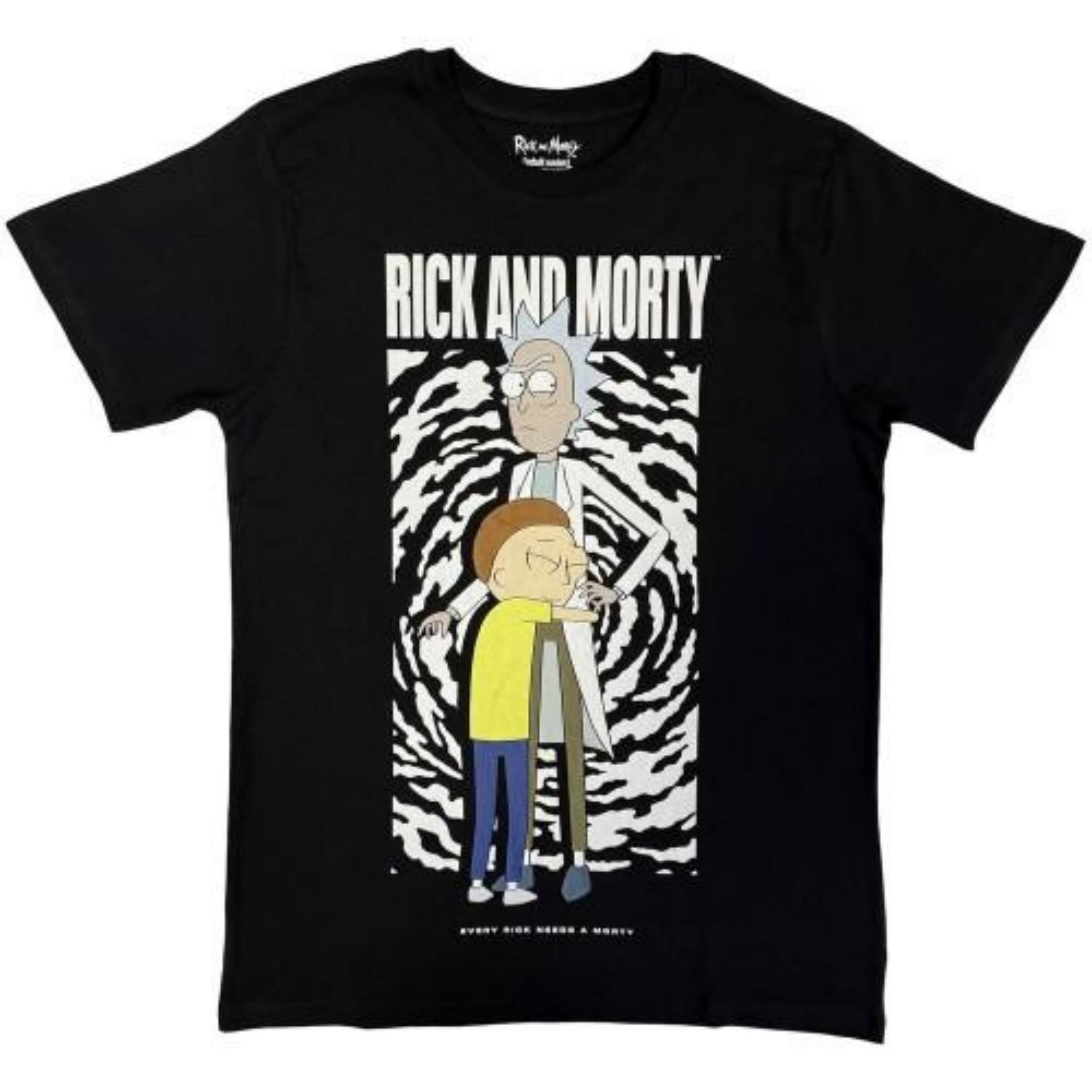 Rick And Morty Unisex Adult Hug T-Shirt S чёрный