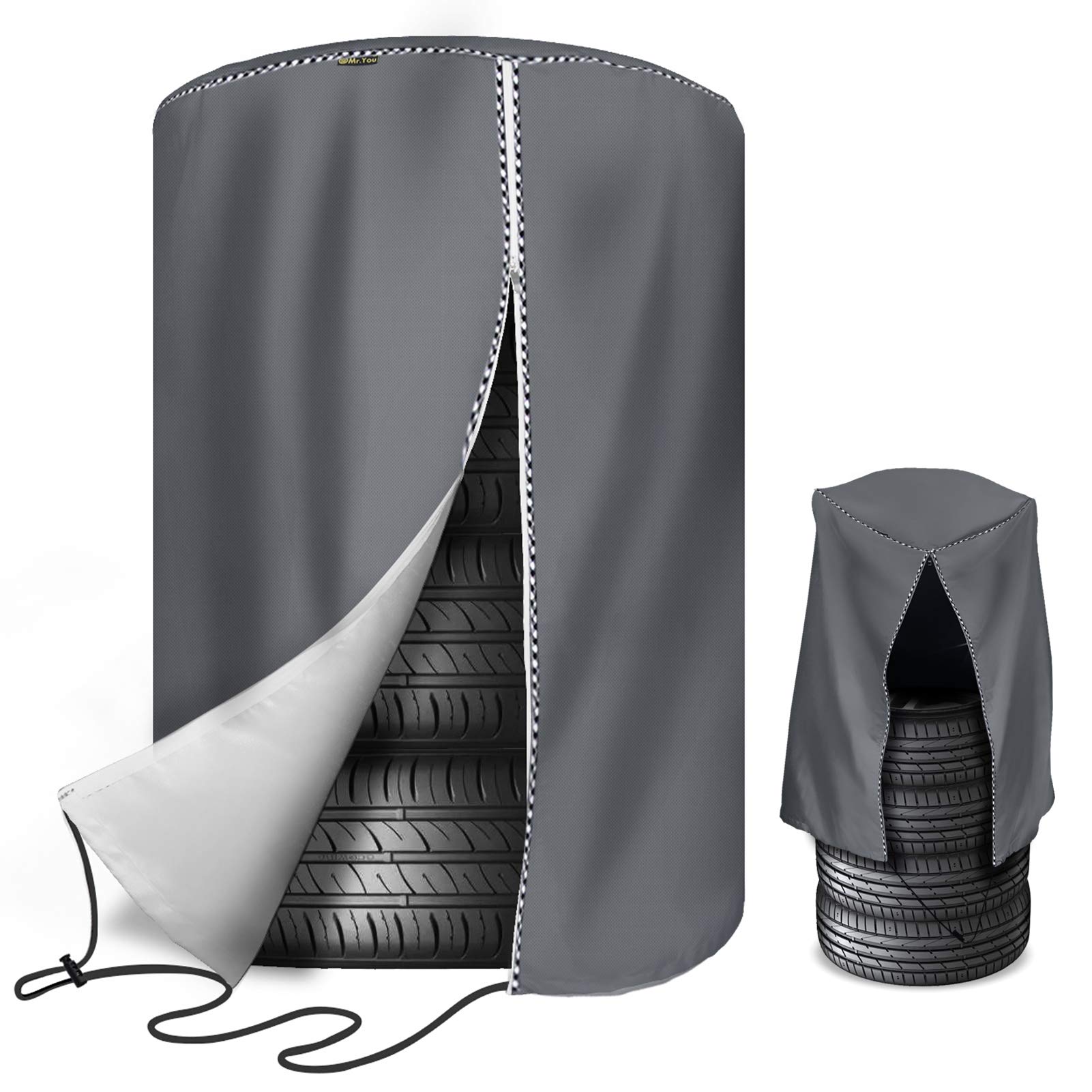 

Mr.You Tire Cover, Outdoor Waterproof, 420D Thick, 73cm (W) x 110cm (H), for Kei Cars, Tire Storage, UV Protection, Dustproof, Rainproof, Durable (15/