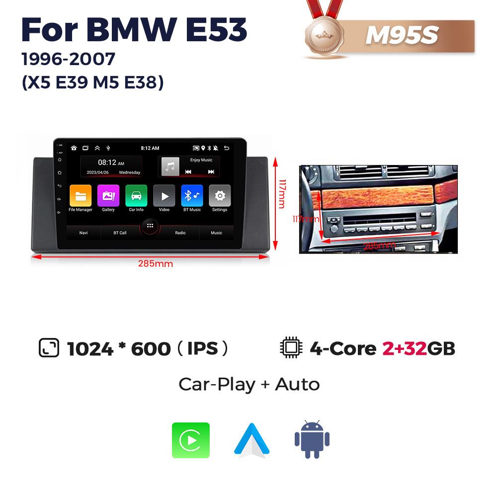 Navifly 2din Android Car Radio For BMW 5 E39 1995-2006 E53 X5 M5 Carplay Auto Multimedia Video Player GPS Navigation Head Unit