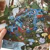 2.8D Landschafts-Scrapbooking-Aufkleber Miniatur-Hütten-Szene Stapel-Kleb-Handkonto-Schreibwaren Geschenk für Kind Kind