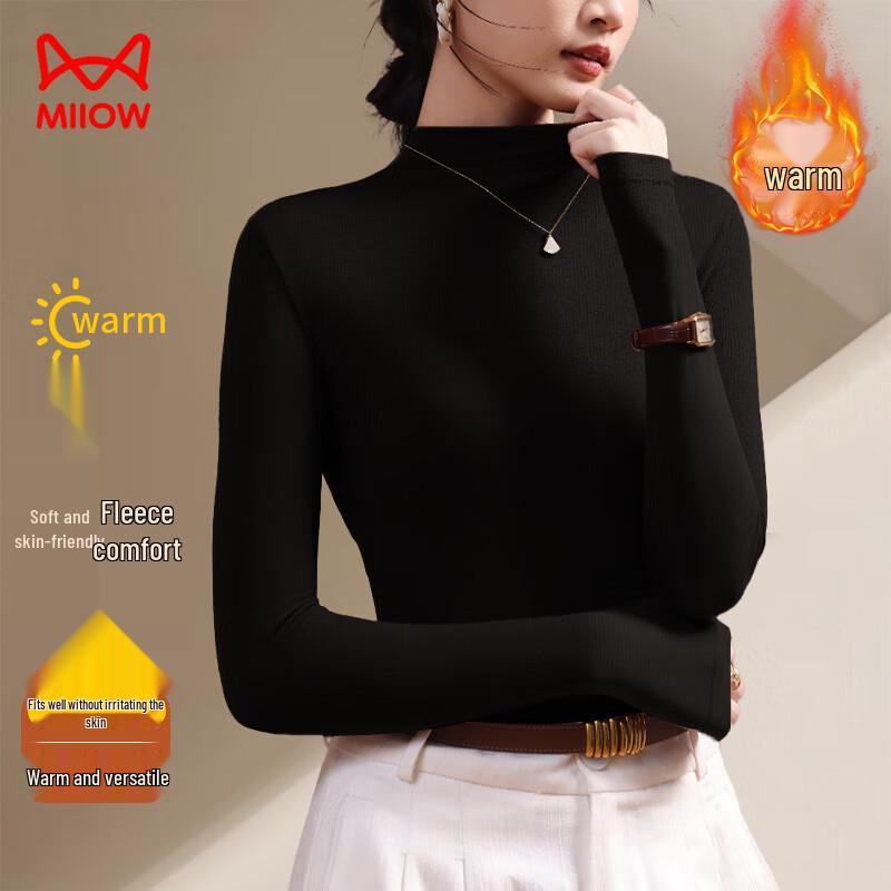 Mao Ren Women s Half-High Collar Thermal Base Layer Top XL