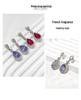Gusen Teardrop Series Colorful Gem & Diamond Earrings