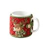 Deer Christmas Ornaments Snowman Mug Protective Cover Atmosphere Christmas Tea Cup Holder  Mug