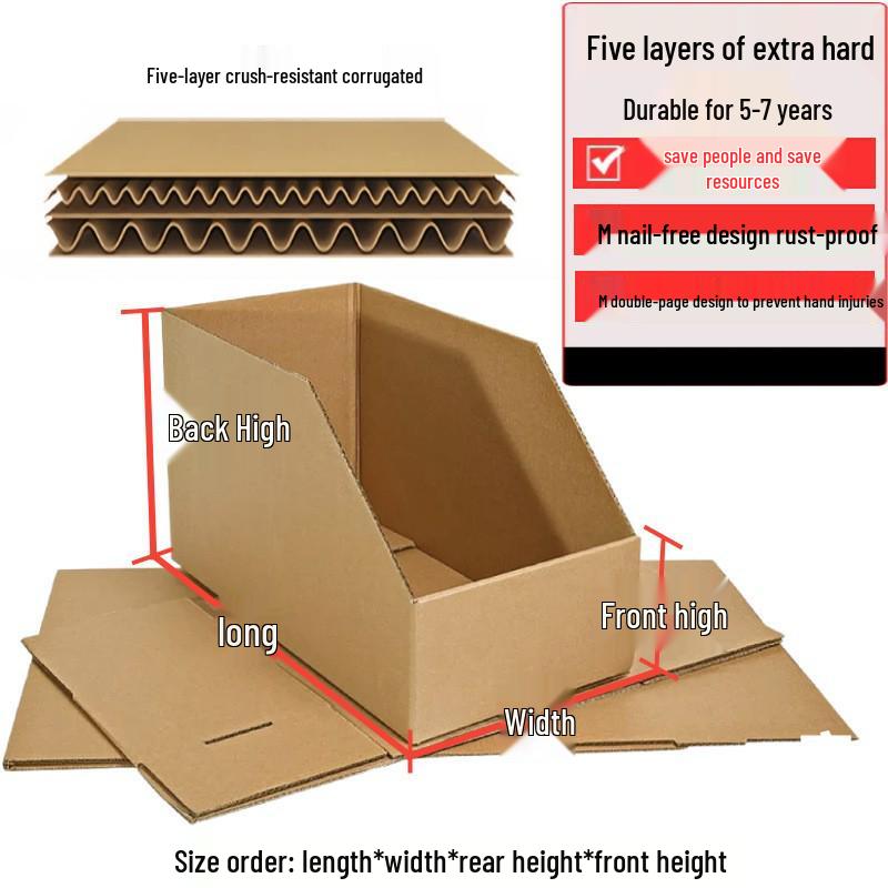 Five-Layer Super Hard Storage Organizer with Slanted Compartments for Warehouse or Supermarket